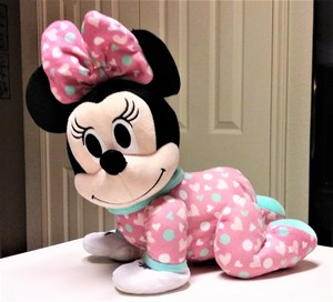 Disney Baby Minnie Mouse Musical Crawling Pal Plush Just Play Pink Green Hearts 886144121272 | eBay