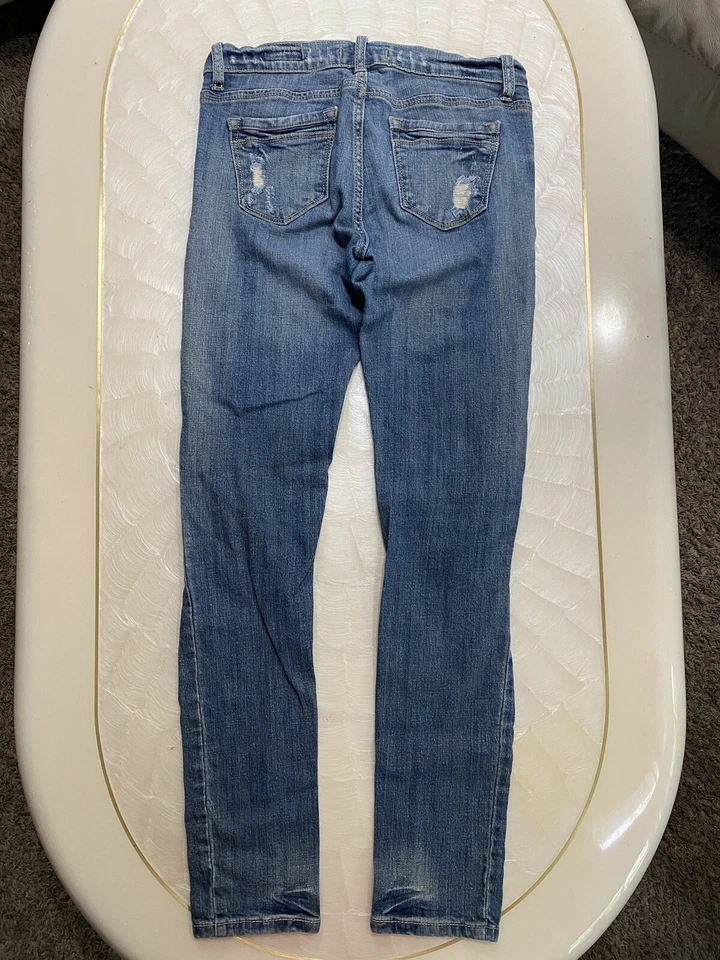 EUNINA JEANS TIRO BAJO AJUSTADO TOBILLO LAVADO CLARO TALLA 9 Foto 4 de 4