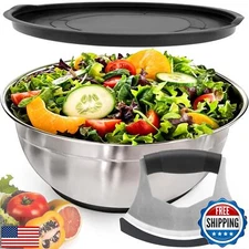 ZMCYNG Salad Chopper Bowl - Stainless Steel Salad Chopping Bowl, Salad Choppe