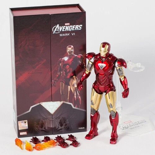 ZD Toys Iron Man 2 Movie Figure Iron man Mark MK6 & War Machine 7" Action Figure - Picture 20 of 28