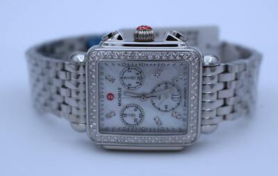 Michele Deco 33mm Quarz Edelstahl Damen Uhr MWW06A000775 Verkauf
