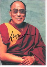DALAI LAMA Signed 12x8 Photo TIBETAN BUDDHISM COA
