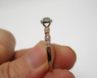 10K Rose Gold 21 Diamond Halo Engagement Ring Size 8.5 Kay Jewelers — photo 10