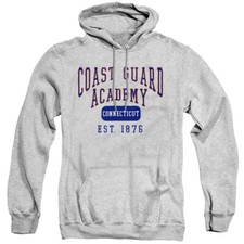 Coast Guard Academy Adult Pullover Hoodie Founded Date, Athletic Heather, S-3XL