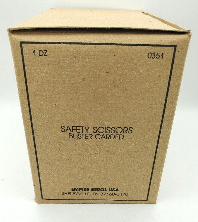 Empire Berol Safety Scissors 5" LOT OF 12, StainlessSteel Blade Right/Left China