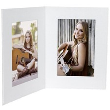 Double View Photo Folder 4x6 Vert White 25 Pack Same Shipping Any Qty