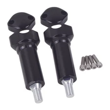 5.0" Black Handlebar Risers Kit for Harley FXSTSB FXSTS FLSTS FLST w/ 1.25 Bar