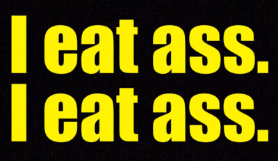 2 I eat ass sticker racing JDM Funny drift butt toss salad car window