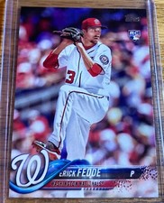 2018 Topps Series 1 #217 Erick Fedde Rookie Card Washington Nationals MLB. rookie card picture