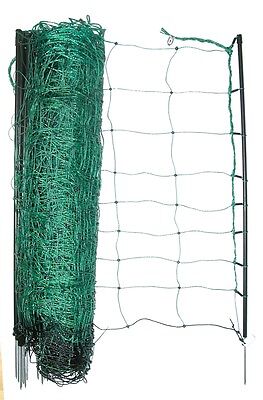 Garten Zaun Netz Pfähle 25m x 65cm grün Hundezaun Kleintierzaun Kleintiernetz