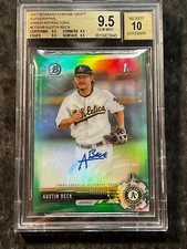 2017 Bowman Chrome 1st GREEN REFRACTOR PROSPECT ROOKIE AUTO Austin Beck 59/99