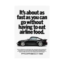 Porsche 911 Vintage Ad Print Premium Poster Wall Art