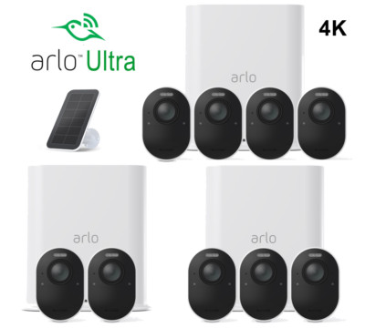 NEW ARLO ULTRA 4K WIRE-FREE SECURITY CAMERA SYSTEM 2,3,4,5 CAMERA