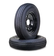 ZEEMAX Trailer Tire Wheel ST205/90D15 8-Ply D 113L 6 Lugx 5.5" Black Mod Rim