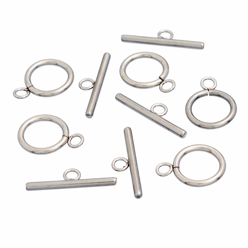 Stainless Steel Toggle Clasp Sets Wholesale Findings F1089 - 2, 5 Or 10 Sets - Image 3 of 3