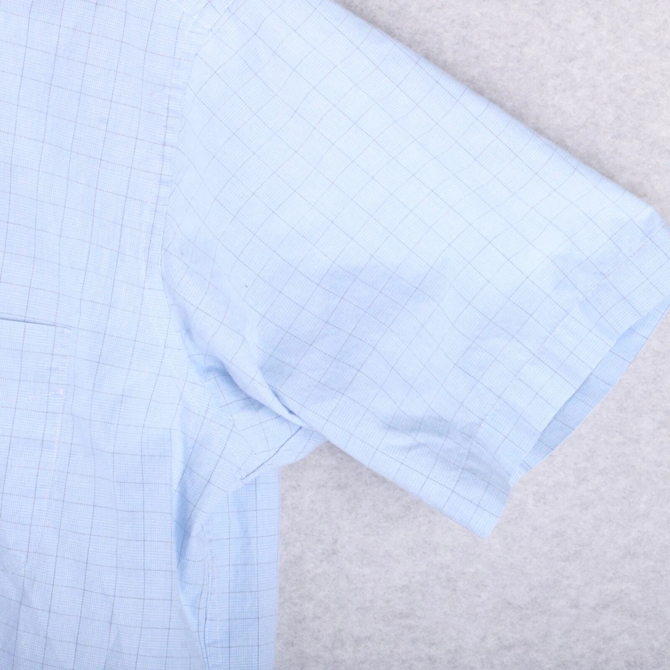 Club Room Regular Fit Blue Button Down Casual Dress Shirt Men L - Image 4 of 4