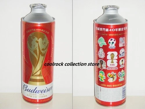 2026 China Budweiser beer World Cup steel bottle 1000ml 1L empty for collectible