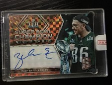 2018 Spectra - Super Bowl Champion Signatures Zach Ertz Neon Orange Prizm /5