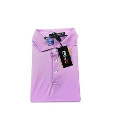 RLX Ralph Lauren Purple Striped Performance S/S Golf Polo Size L NWT