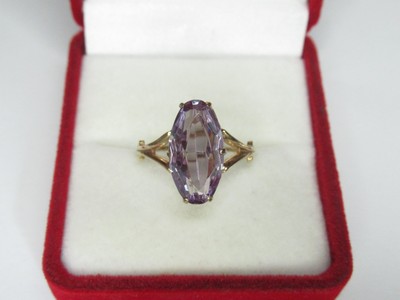 Vintage USSR sterling silver ring 875 star, alexandrite, 3,0 gr, ring size 6.