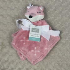 HB Hudson Baby Pink Fox Lovey Security Blanket White Arrows Plush Stuffed Toy