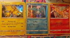 Zapdos Moltres Articuno  LEGENDARY BIRDS HOLOS 3 Card Set NM!