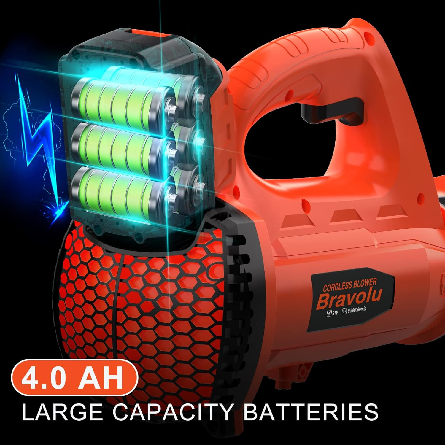 Soffiatore Senza Fili 21V | Batteria 4.0Ah | Pulizia Giardino 2026 - 4
