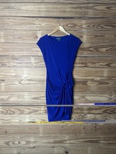 Lauren Ralph Lauren Rouge Front Cap Sleeve Royal Blue Dress Size 4
