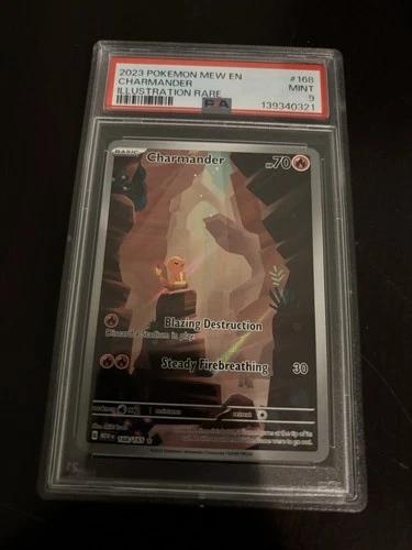 Pokémon Charmander Illustration Rare Holo 168/165 Scarlet & Violet PSA 9