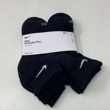 Nike Everyday Plus Dri-FIT Cushioned Ankle Socks 6-Pk Black M