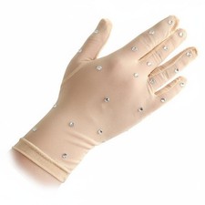 Rhinestone Figure Skating Gloves Breathable for Competition, Children, Women