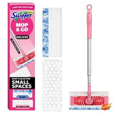 Swiffer Mop  Go Deluxe Pink Unscented Multi-Surface Floor Cleaner