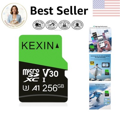Versatile 256GB Micro SD Card for Smartphones, Drones & Game Consoles - UHS-I A1