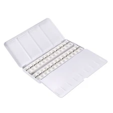 Empty Watercolor Palette w 52Pc Half Pans Paint Case(Colorful,52 Wells)