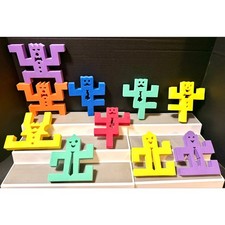 Link RoBats vintage interlocking foam blocks Set #1 complete alien robots STEM