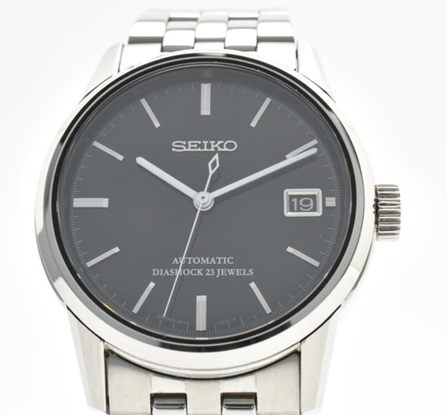 Vintage [Near MINT] SEIKO 6R15-00C0 Black Dial Silver SARB033  Men's Watch JAPAN