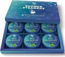 Shower Steamers Aromatherapy, 6 Pack Shower Bombs Organic with Menthol
