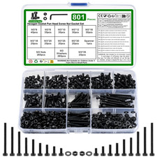 801 Pcs M3 Nuts and Bolts Assortment?Black M3 Screws Set