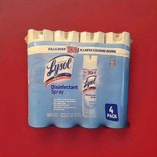 Lysol Disinfectant Spray - Crisp Linen Scent, 19 oz 4 pack