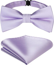 Bow Ties for Boys Pre Tied Toddler Bow Tie Adjustable Silk Kids Bowtie with Pock