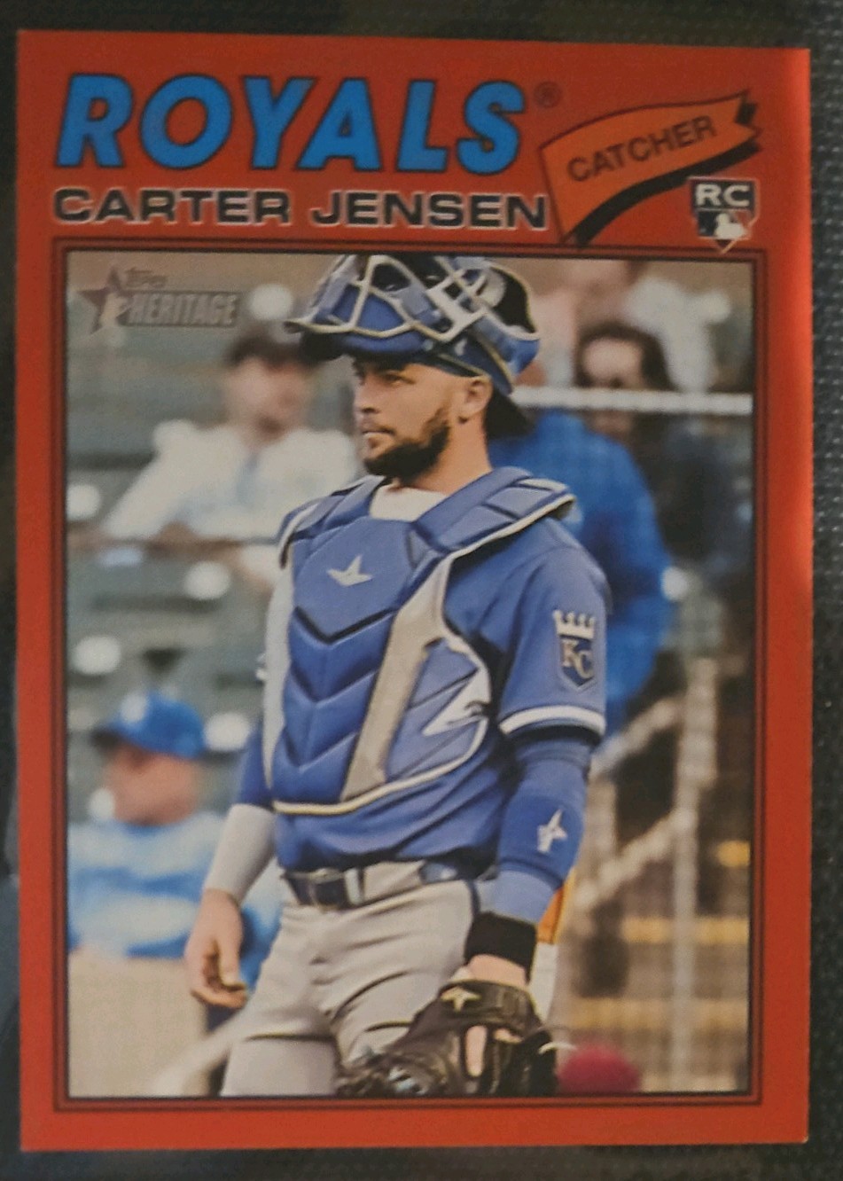 2026 Topps Heritage Mega Box Red Border Carter Jensen #199 Kansas City Royals