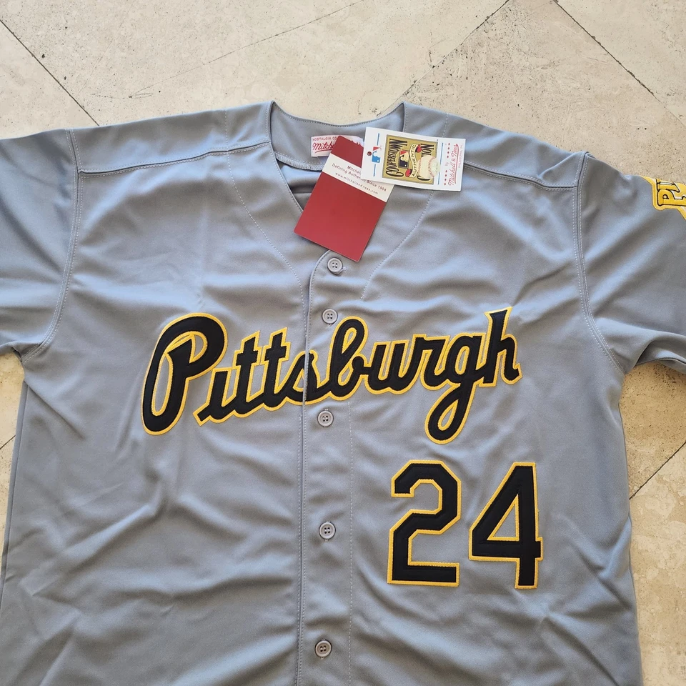 Camiseta deportiva gris Cooperstown Barry Bonds 1992 Pittsburgh Pirates con parche XL para hombre Foto 3 de 4
