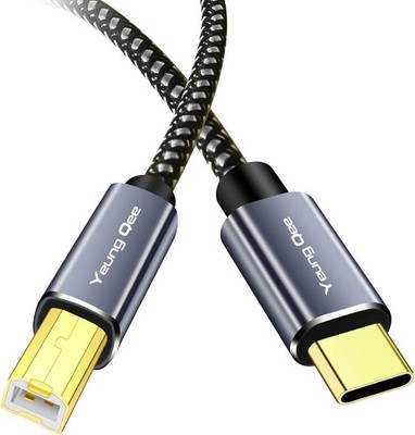 USB C Printer Cable 20 ft, Type C to 2.0 B 20 Black 