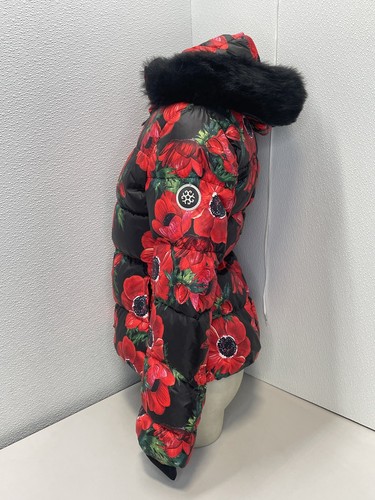 Gorski Women's Ski Jacket Poppy Floral Size S Black/Red - Picture 6 of 8