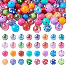 82pcs Chunky Bubblegum Beads for DIY Jewelry Making and Crafts