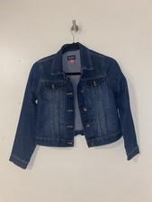 The Childrens Place Girls Blue Jean Denim Jacket - Large 10/12 Button up