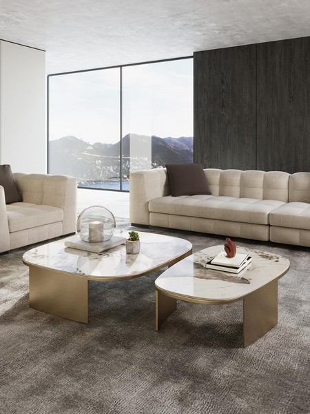 Couchtisch Design Italien MöBel Tisch Wohnzimmer Tische Moderne MöBel Edelstahl-image