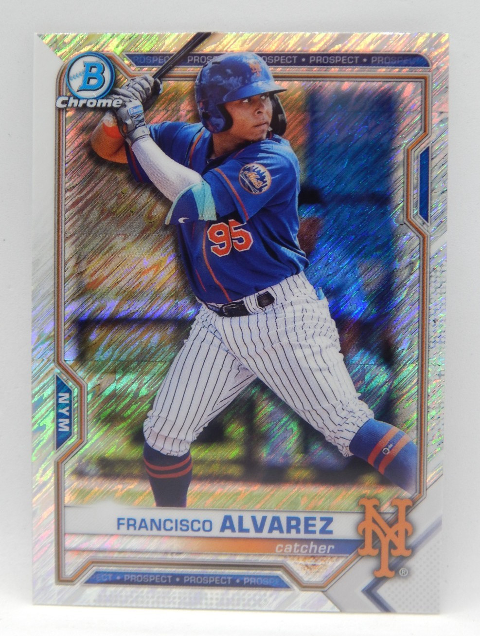 2021 Bowman Chrome Baseball Shimmer Refractor #BCP-209 Mets - FRANCISCO ALVAREZ