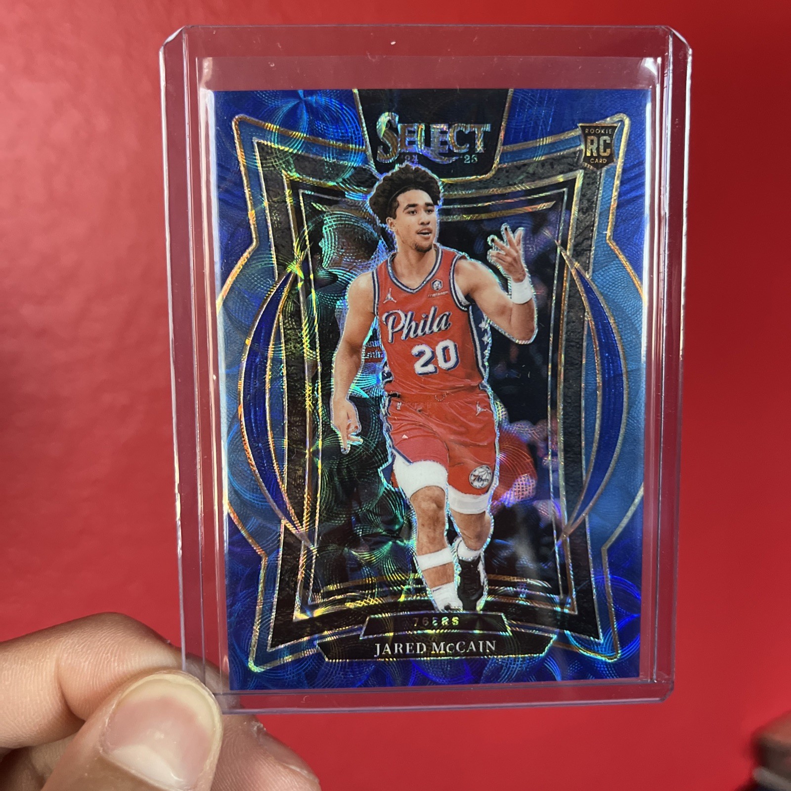 JARED MCCAIN 2024-25 SELECT CONCOURSE ROOKIE BLUE SCOPE PRIZM RC /249