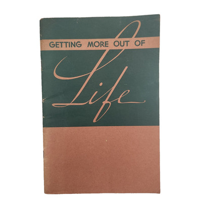 Getting More Out of Life A.A. Roback Vtg 1937 Self-Help Personal Growth Charm